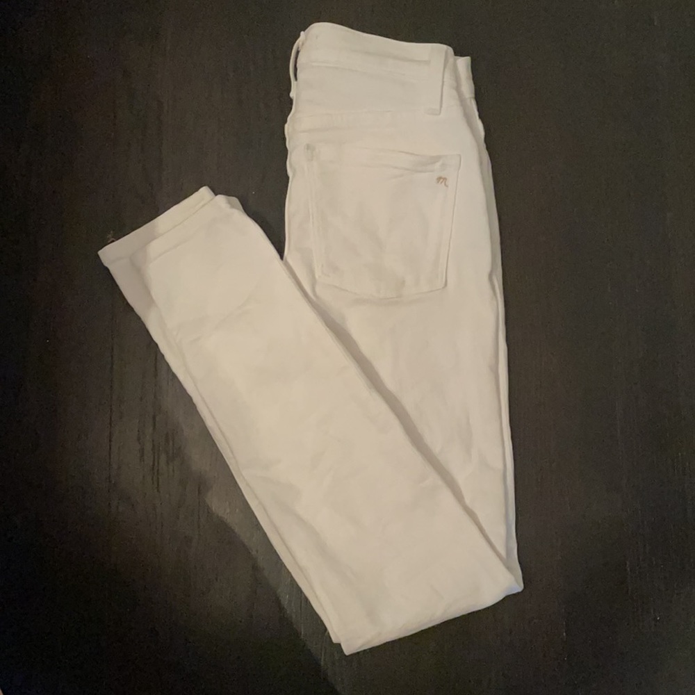 Madewell 9” high rise Skinny jeans in pure white